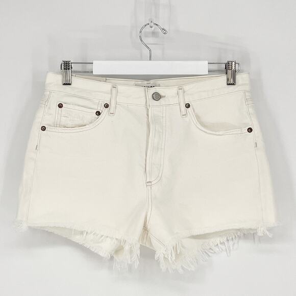 AGOLDE NWT Parker Cut Off Denim Shorts Platinum Women’s Size 28 High Rise - Picture 2 of 7
